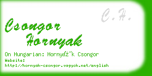 csongor hornyak business card